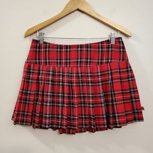 Tripp NYC Y2K - Red Pleated Skirt - Size S